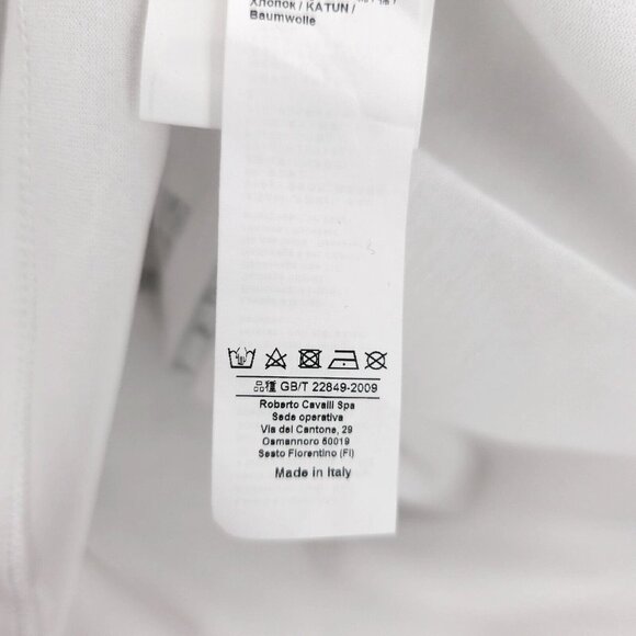 NWT ROBERTO CAVALLI Graphic Men's T-Shirt "Absent Future" Double Sided SMALL - Picture 7 of 8